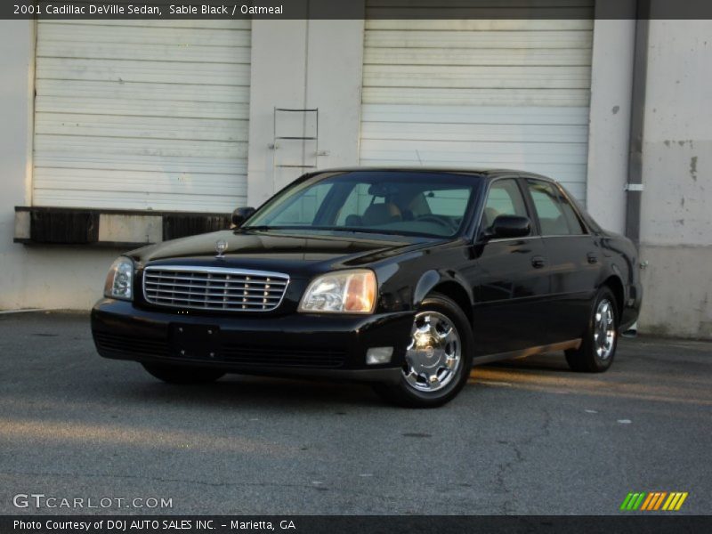 Sable Black / Oatmeal 2001 Cadillac DeVille Sedan