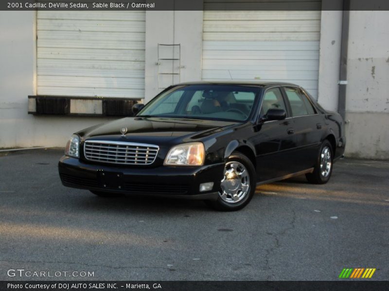 Sable Black / Oatmeal 2001 Cadillac DeVille Sedan
