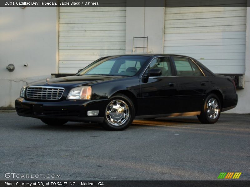 Sable Black / Oatmeal 2001 Cadillac DeVille Sedan