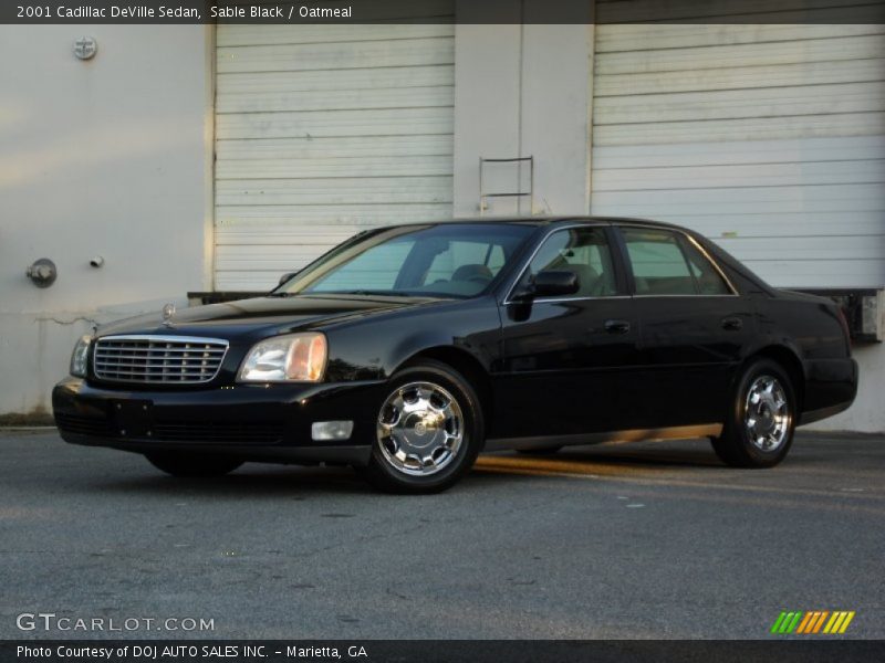 Sable Black / Oatmeal 2001 Cadillac DeVille Sedan