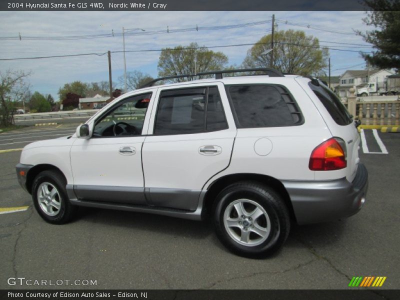 Nordic White / Gray 2004 Hyundai Santa Fe GLS 4WD