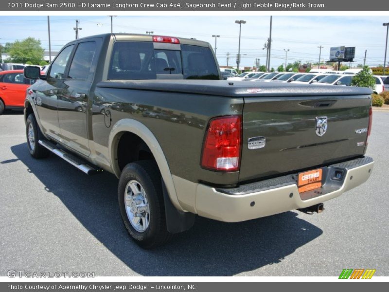 Sagebrush Pearl / Light Pebble Beige/Bark Brown 2011 Dodge Ram 2500 HD Laramie Longhorn Crew Cab 4x4