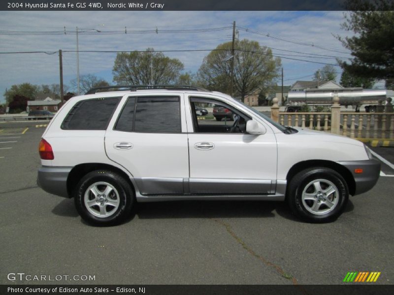 Nordic White / Gray 2004 Hyundai Santa Fe GLS 4WD