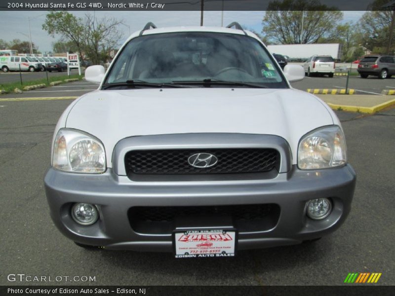 Nordic White / Gray 2004 Hyundai Santa Fe GLS 4WD