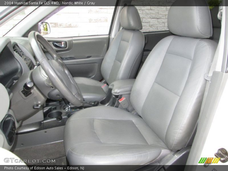 Nordic White / Gray 2004 Hyundai Santa Fe GLS 4WD