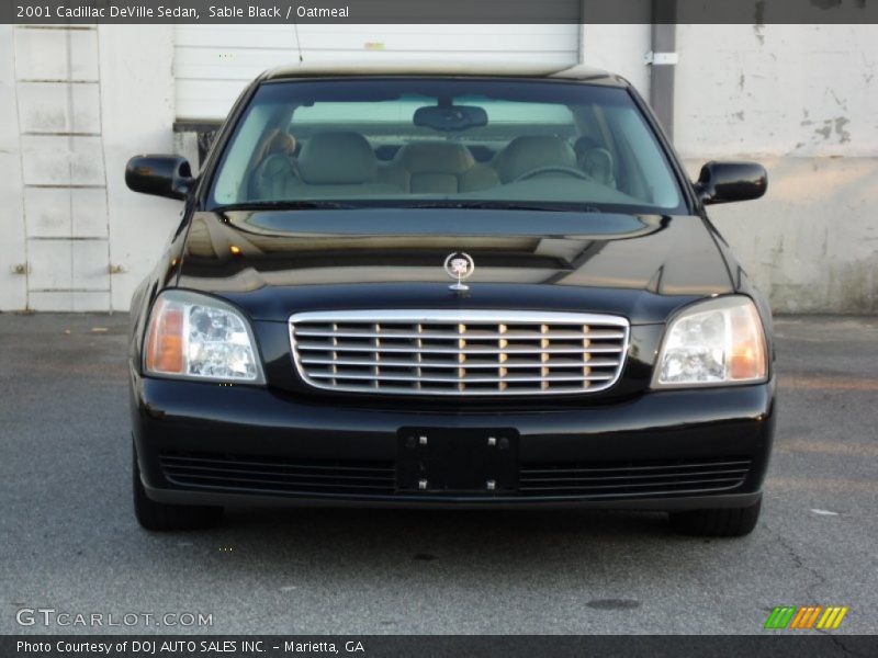 Sable Black / Oatmeal 2001 Cadillac DeVille Sedan