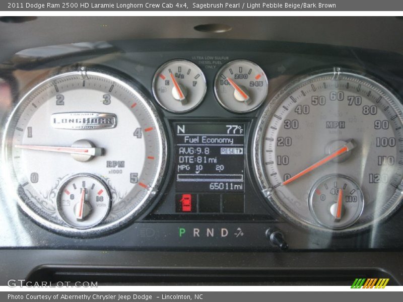 Sagebrush Pearl / Light Pebble Beige/Bark Brown 2011 Dodge Ram 2500 HD Laramie Longhorn Crew Cab 4x4