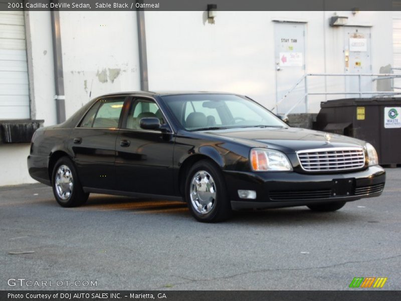 Sable Black / Oatmeal 2001 Cadillac DeVille Sedan