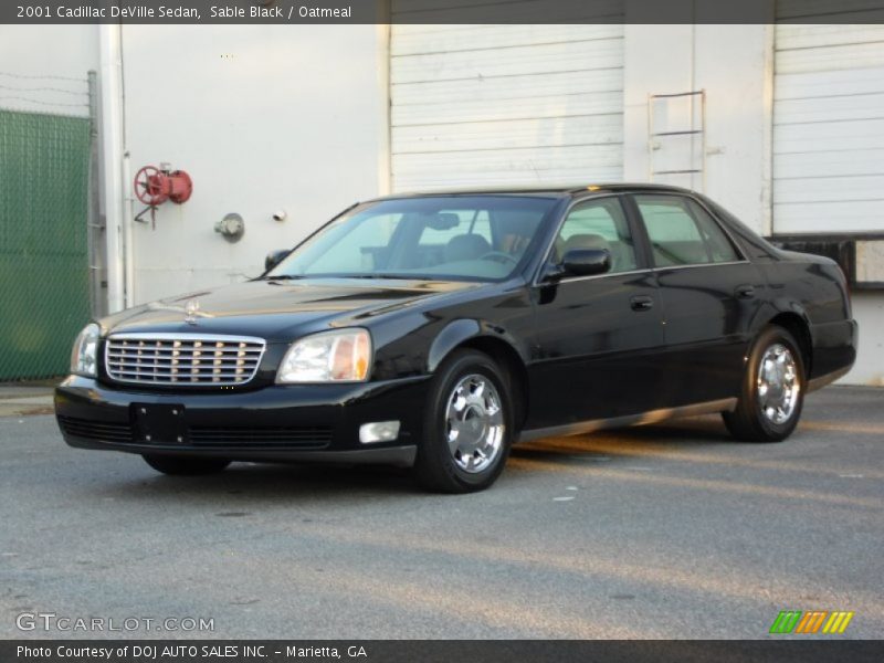 Sable Black / Oatmeal 2001 Cadillac DeVille Sedan