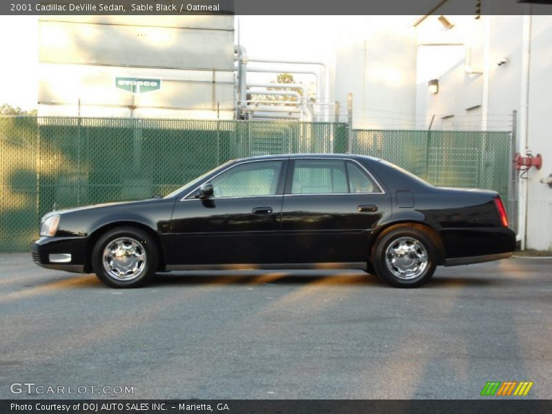 Sable Black / Oatmeal 2001 Cadillac DeVille Sedan