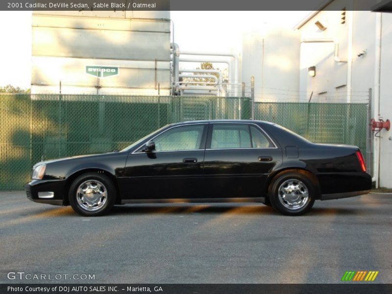 Sable Black / Oatmeal 2001 Cadillac DeVille Sedan