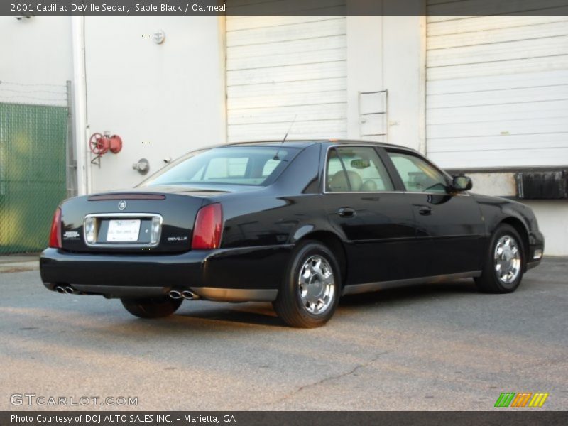 Sable Black / Oatmeal 2001 Cadillac DeVille Sedan