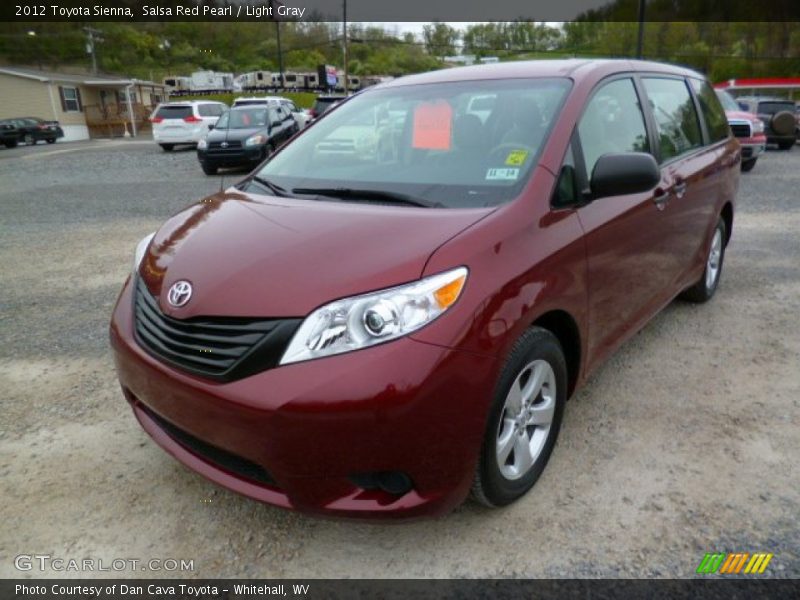 Salsa Red Pearl / Light Gray 2012 Toyota Sienna