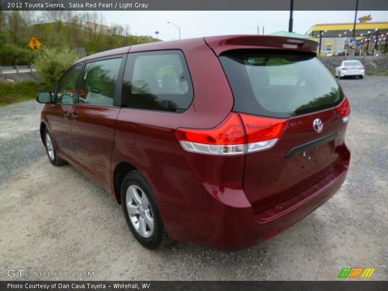 Salsa Red Pearl / Light Gray 2012 Toyota Sienna