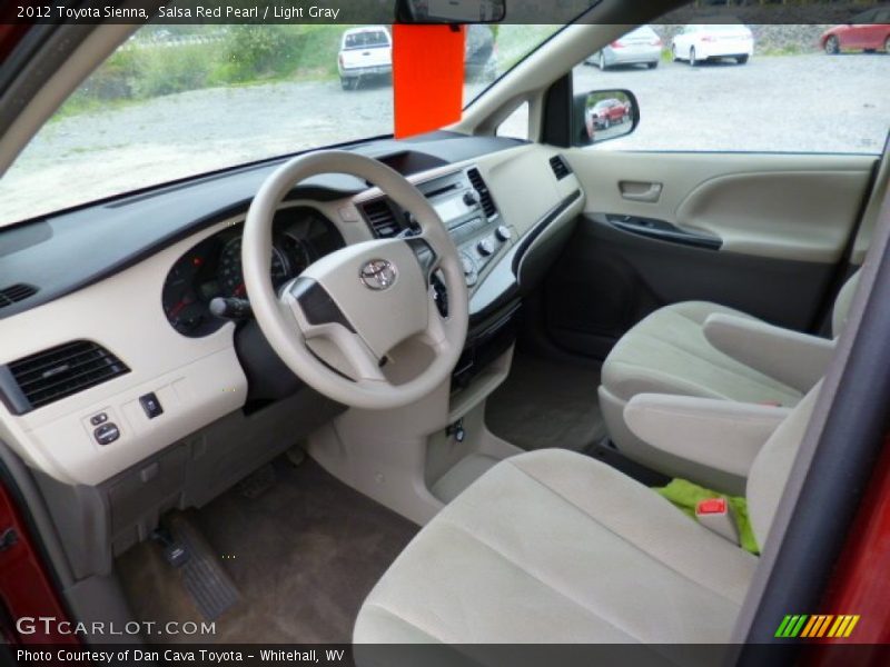 Salsa Red Pearl / Light Gray 2012 Toyota Sienna