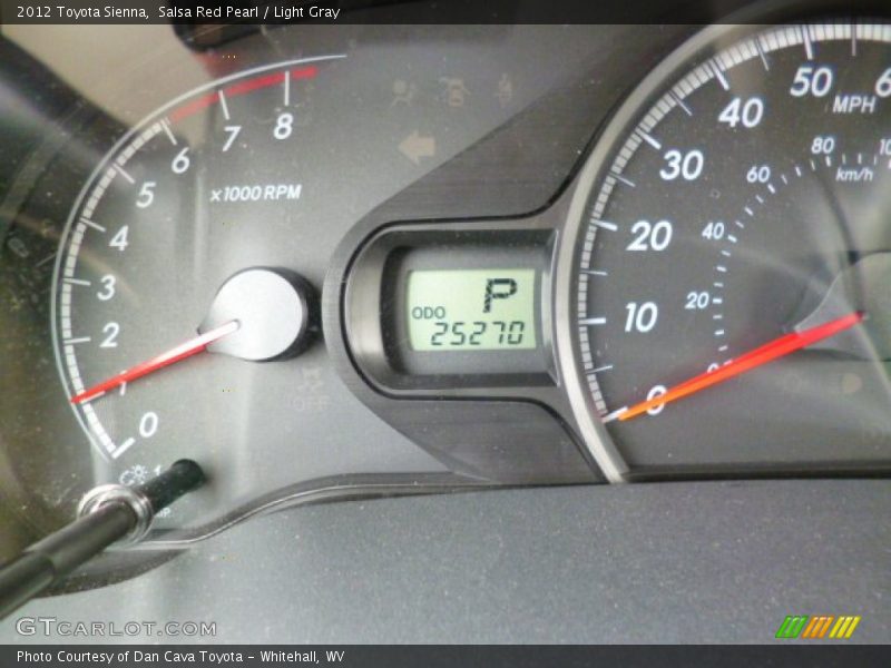 Salsa Red Pearl / Light Gray 2012 Toyota Sienna