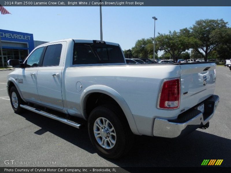 Bright White / Canyon Brown/Light Frost Beige 2014 Ram 2500 Laramie Crew Cab