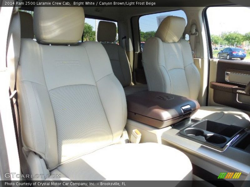 Bright White / Canyon Brown/Light Frost Beige 2014 Ram 2500 Laramie Crew Cab