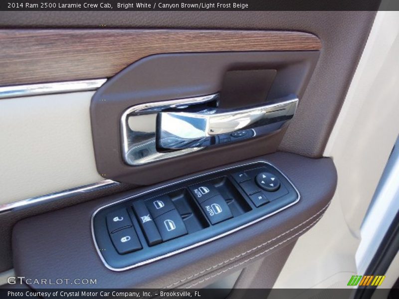 Bright White / Canyon Brown/Light Frost Beige 2014 Ram 2500 Laramie Crew Cab