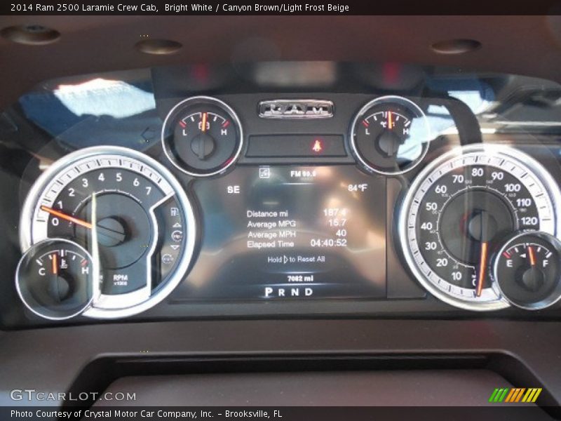 Bright White / Canyon Brown/Light Frost Beige 2014 Ram 2500 Laramie Crew Cab