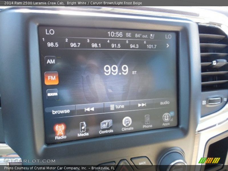 Bright White / Canyon Brown/Light Frost Beige 2014 Ram 2500 Laramie Crew Cab