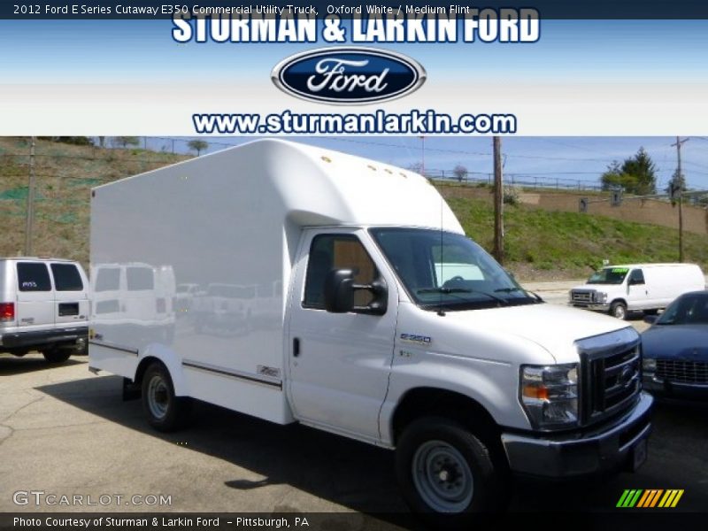 Oxford White / Medium Flint 2012 Ford E Series Cutaway E350 Commercial Utility Truck