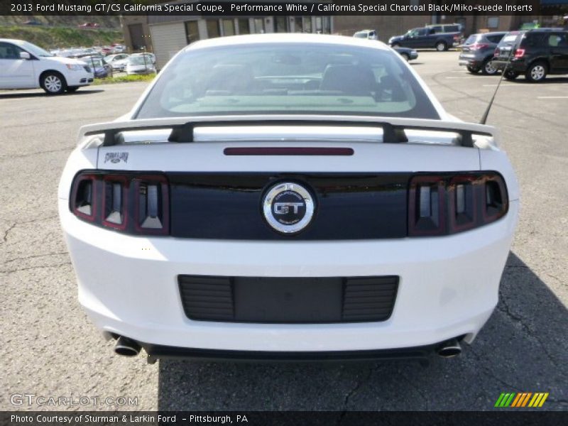Performance White / California Special Charcoal Black/Miko-suede Inserts 2013 Ford Mustang GT/CS California Special Coupe