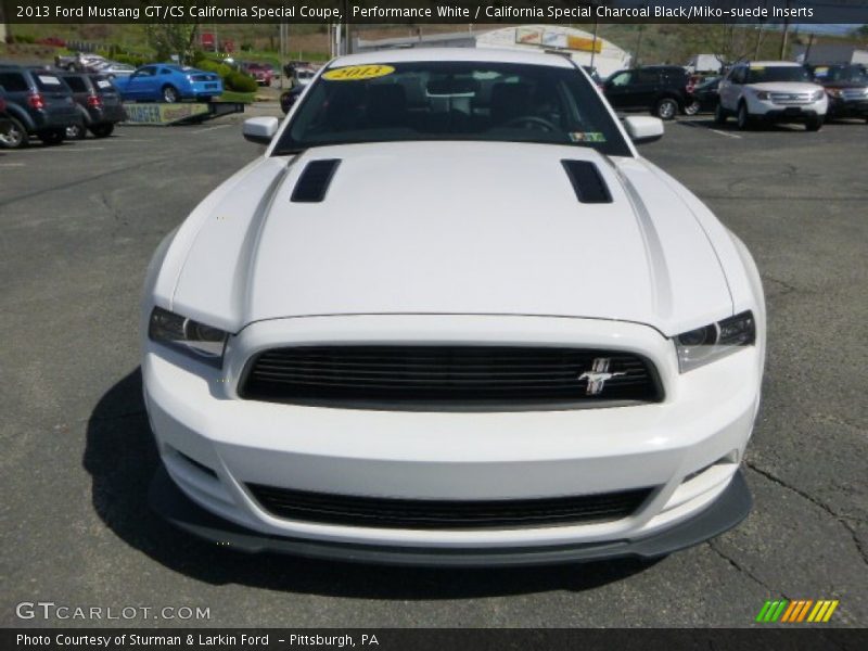 Performance White / California Special Charcoal Black/Miko-suede Inserts 2013 Ford Mustang GT/CS California Special Coupe