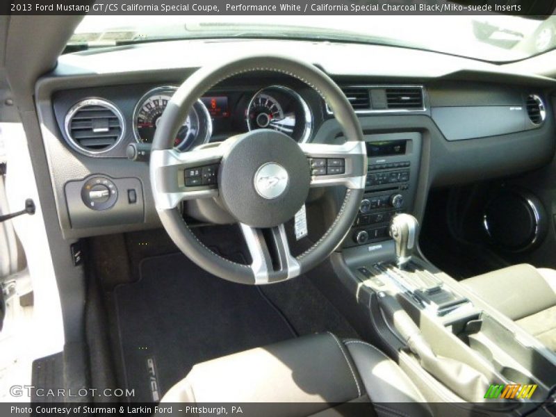 Performance White / California Special Charcoal Black/Miko-suede Inserts 2013 Ford Mustang GT/CS California Special Coupe