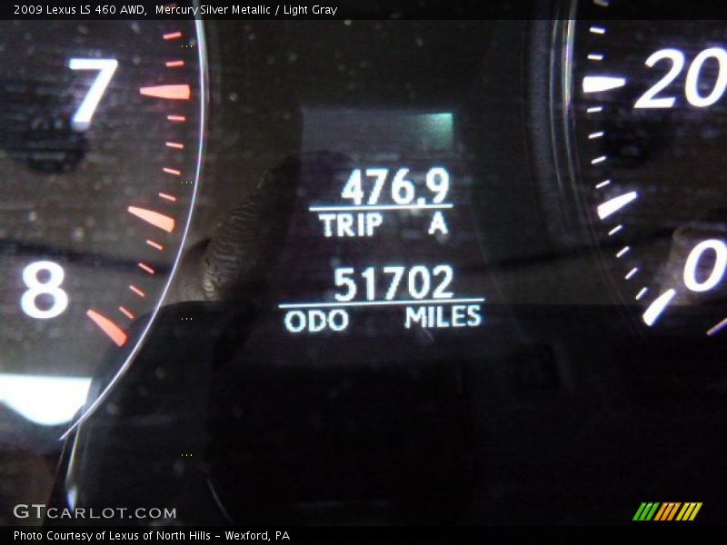 Mercury Silver Metallic / Light Gray 2009 Lexus LS 460 AWD