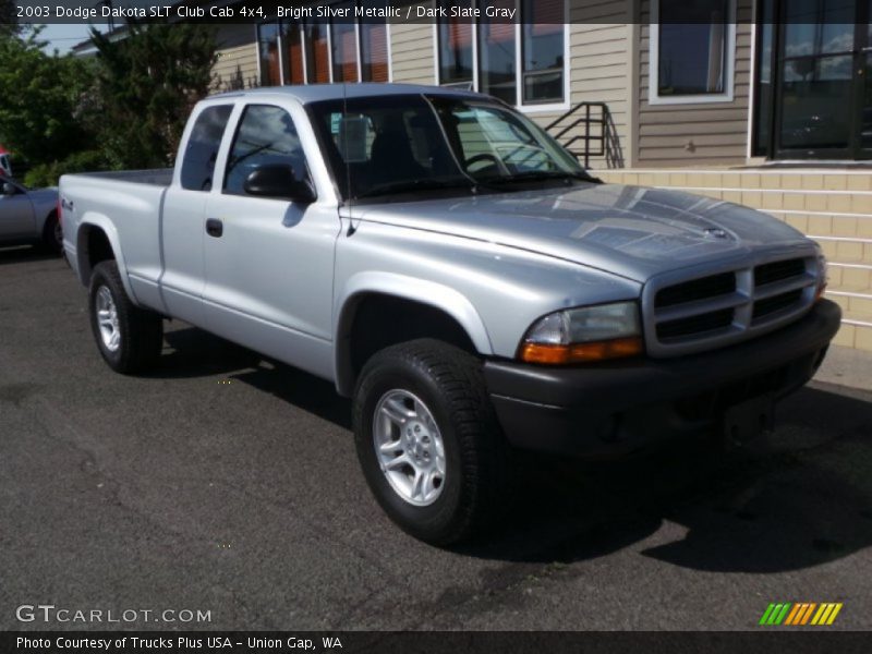 Bright Silver Metallic / Dark Slate Gray 2003 Dodge Dakota SLT Club Cab 4x4