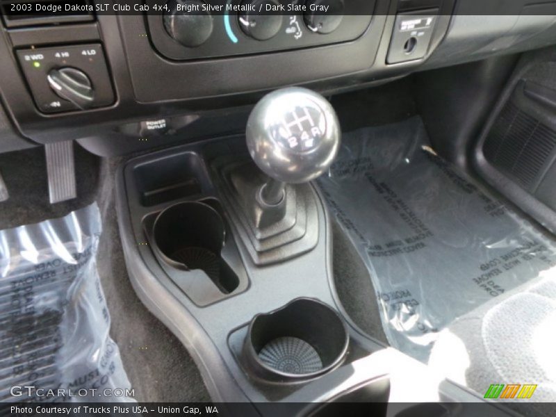 Bright Silver Metallic / Dark Slate Gray 2003 Dodge Dakota SLT Club Cab 4x4