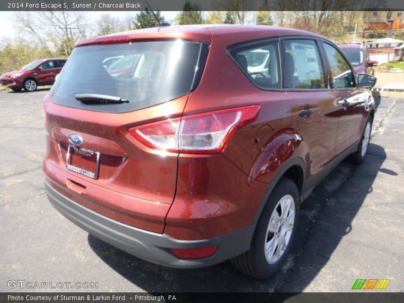 Sunset / Charcoal Black 2014 Ford Escape S