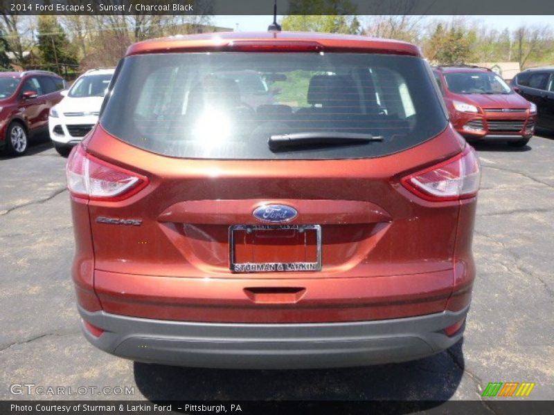 Sunset / Charcoal Black 2014 Ford Escape S