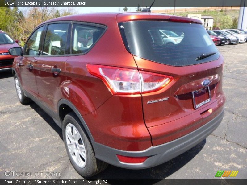 Sunset / Charcoal Black 2014 Ford Escape S