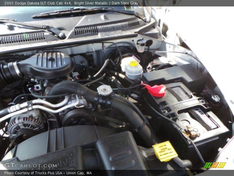 Bright Silver Metallic / Dark Slate Gray 2003 Dodge Dakota SLT Club Cab 4x4