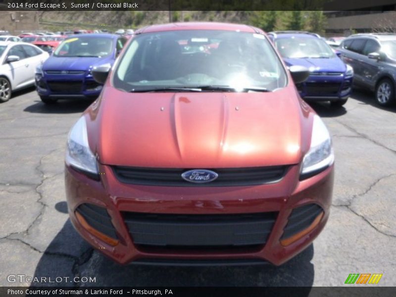 Sunset / Charcoal Black 2014 Ford Escape S