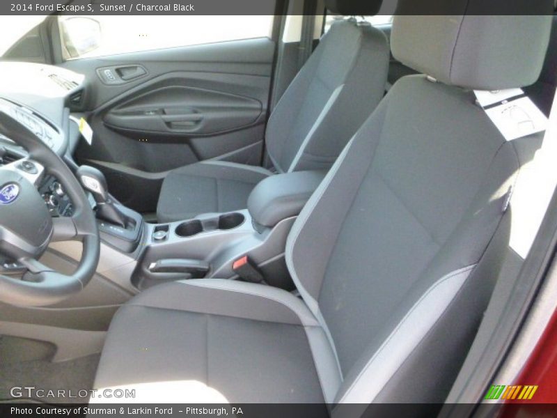 Sunset / Charcoal Black 2014 Ford Escape S