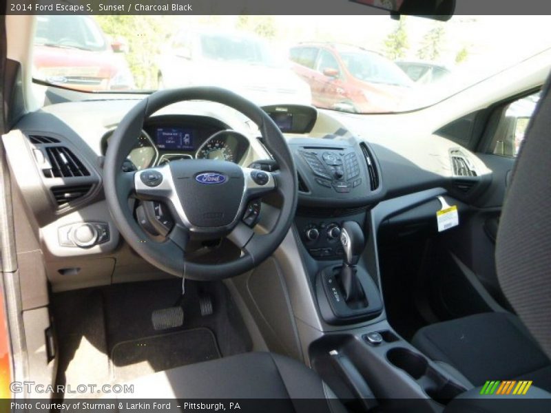Sunset / Charcoal Black 2014 Ford Escape S