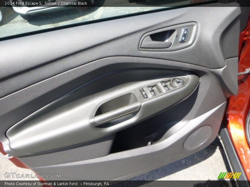 Sunset / Charcoal Black 2014 Ford Escape S