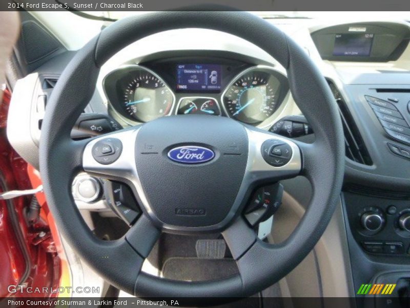 Sunset / Charcoal Black 2014 Ford Escape S