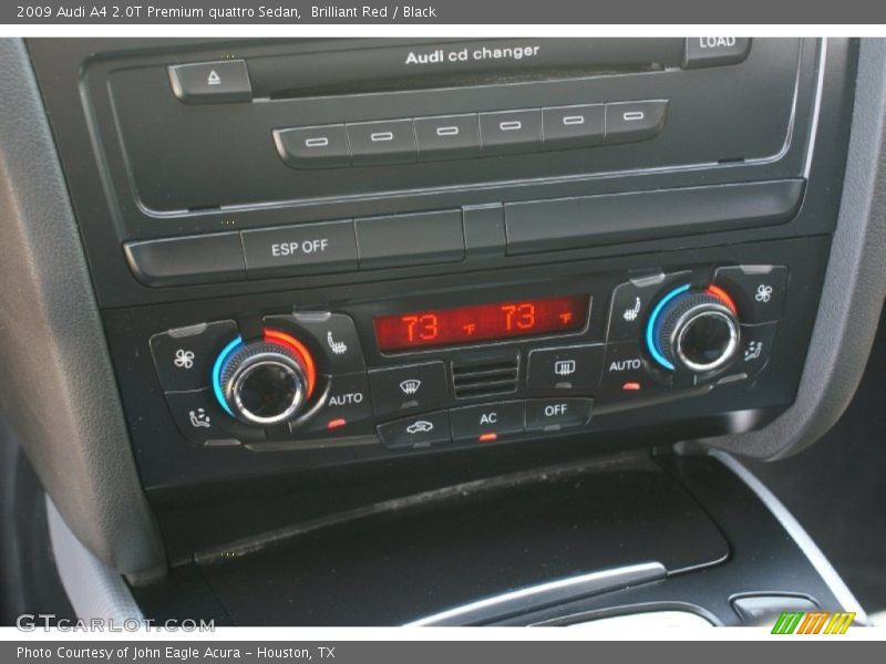 Brilliant Red / Black 2009 Audi A4 2.0T Premium quattro Sedan