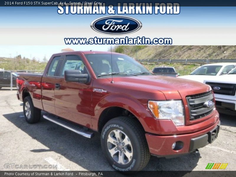 Sunset / Steel Grey 2014 Ford F150 STX SuperCab 4x4