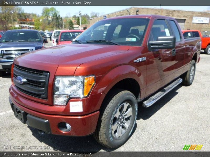 Sunset / Steel Grey 2014 Ford F150 STX SuperCab 4x4