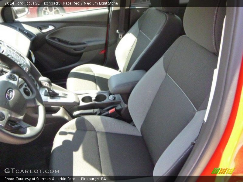 Race Red / Medium Light Stone 2014 Ford Focus SE Hatchback