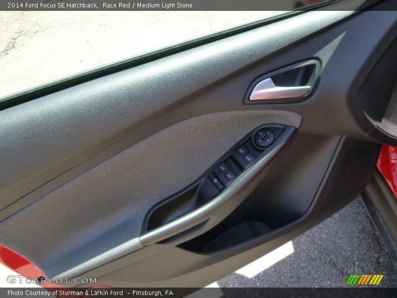 Race Red / Medium Light Stone 2014 Ford Focus SE Hatchback