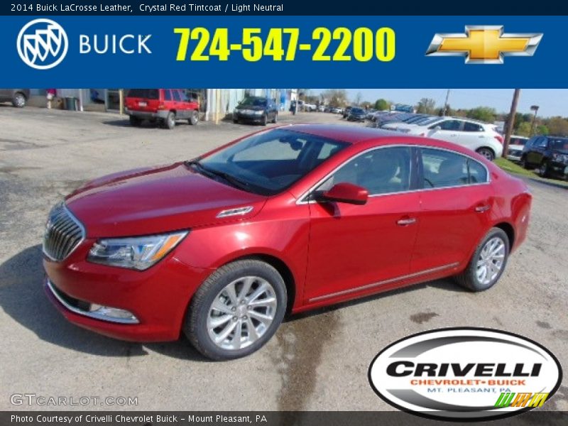 Crystal Red Tintcoat / Light Neutral 2014 Buick LaCrosse Leather