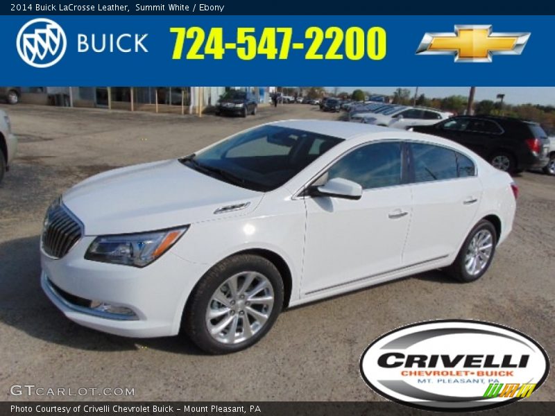 Summit White / Ebony 2014 Buick LaCrosse Leather