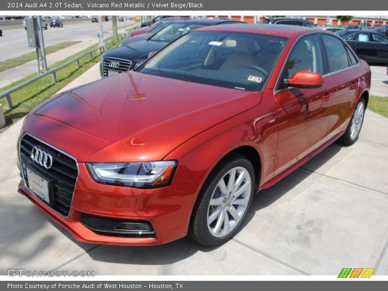 Volcano Red Metallic / Velvet Beige/Black 2014 Audi A4 2.0T Sedan