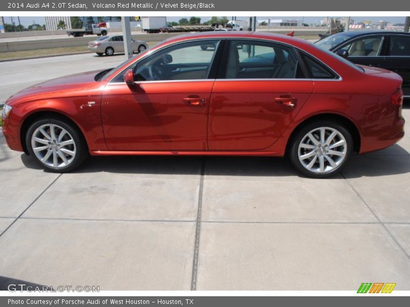 Volcano Red Metallic / Velvet Beige/Black 2014 Audi A4 2.0T Sedan